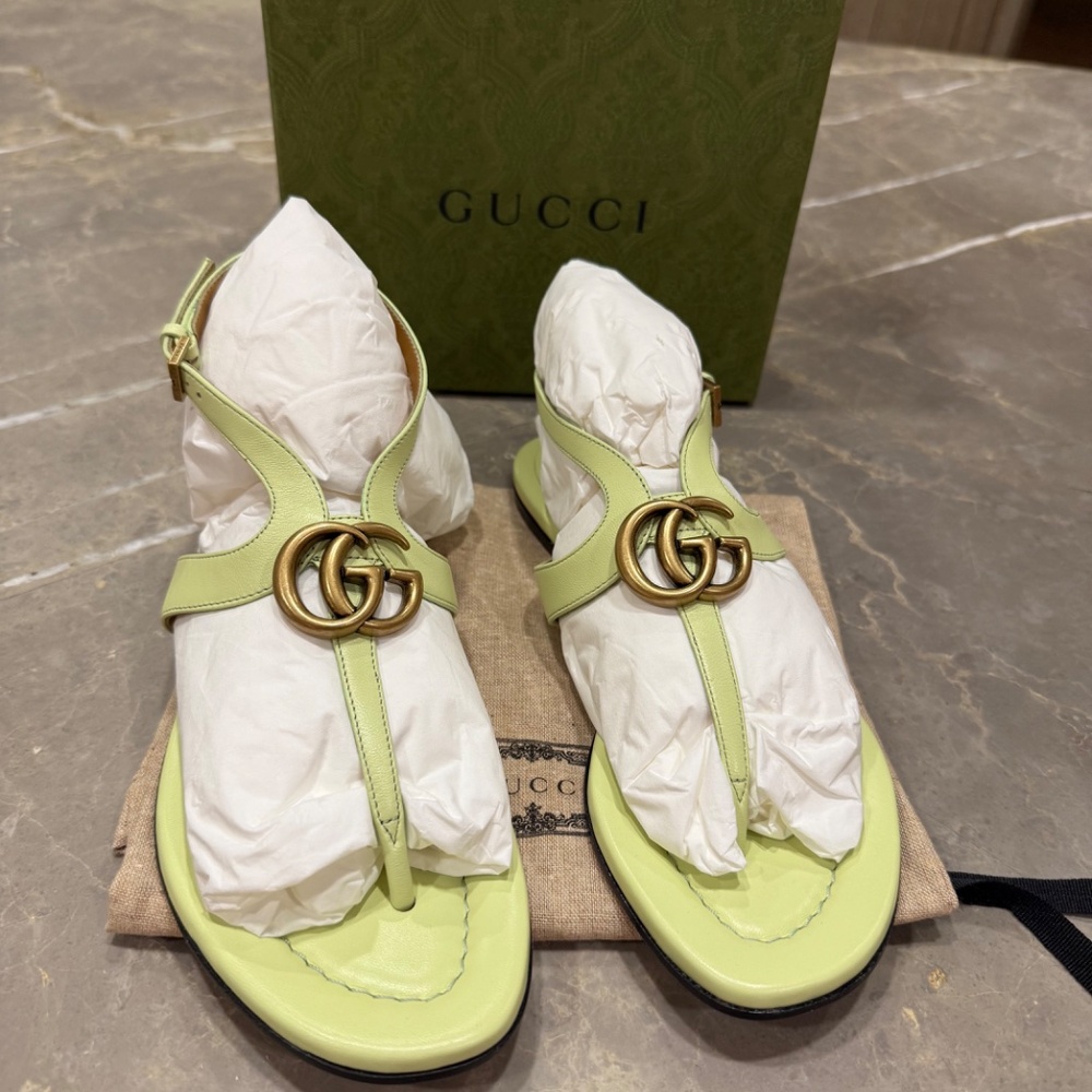 Gucci Charlotte Leather Thong, Size 36, NEW never worn - Picture 2 of 11
